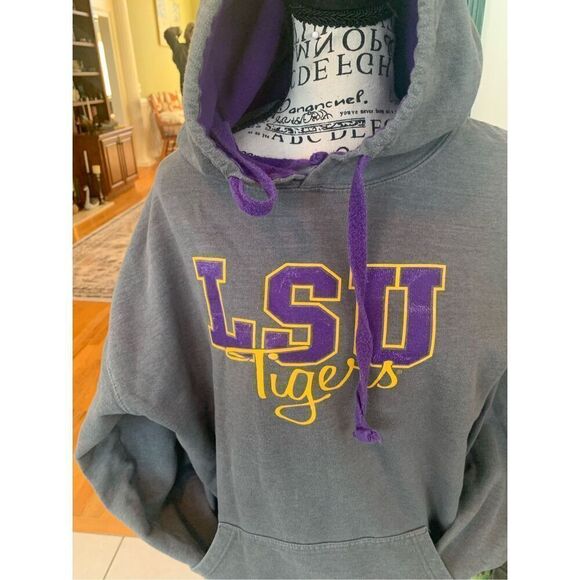 LSU Gray Hoodie Unisex - Picture 5 of 7